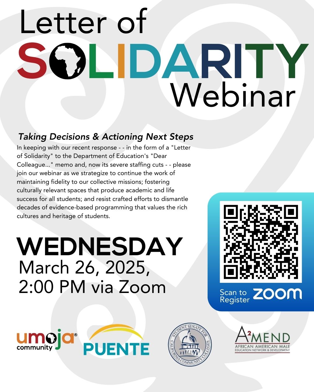 Letter of Solidarity Webinar